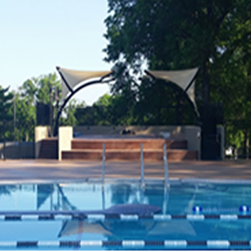 Pool with shade structure