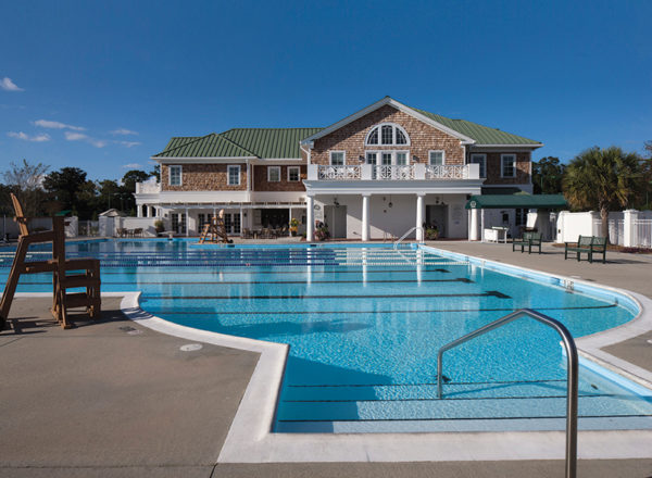 exterior view of activity center and pool